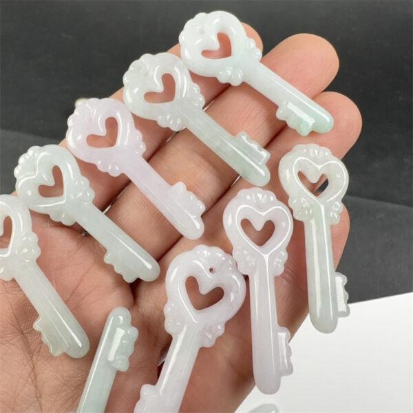 nice key shape genuine natural jadeite charm, jade charm bead - Image 2