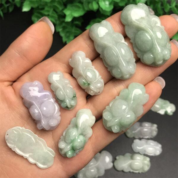 cute golden fish shape genuine natural colorful jadeite charm, jade koi charm bead - Image 2
