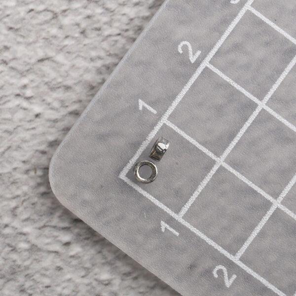 small ring shape s925 sterling silver bead, oxidized silver ring bead - Image 2