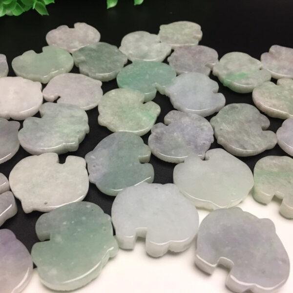 nice elephant shape genuine natural jadeite charm, jade charm bead - Image 3