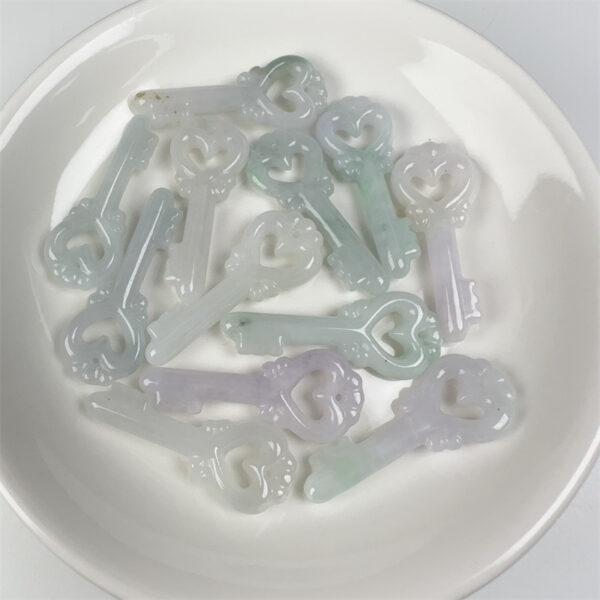 nice key shape genuine natural jadeite charm, jade charm bead - Image 3