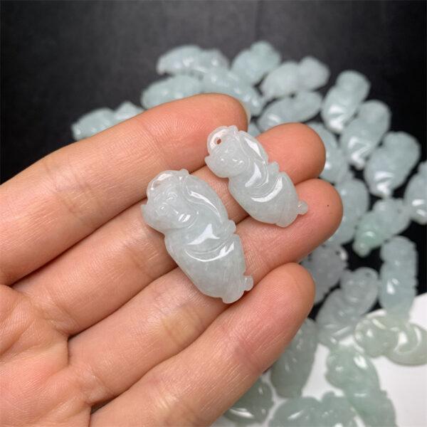 nice monkey shape genuine natural jadeite charm, jade charm bead - Image 3