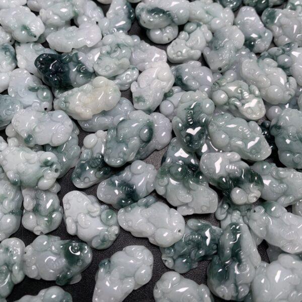 pixiu beast shape genuine natural jadeite charm, jade animal charm bead - Image 3