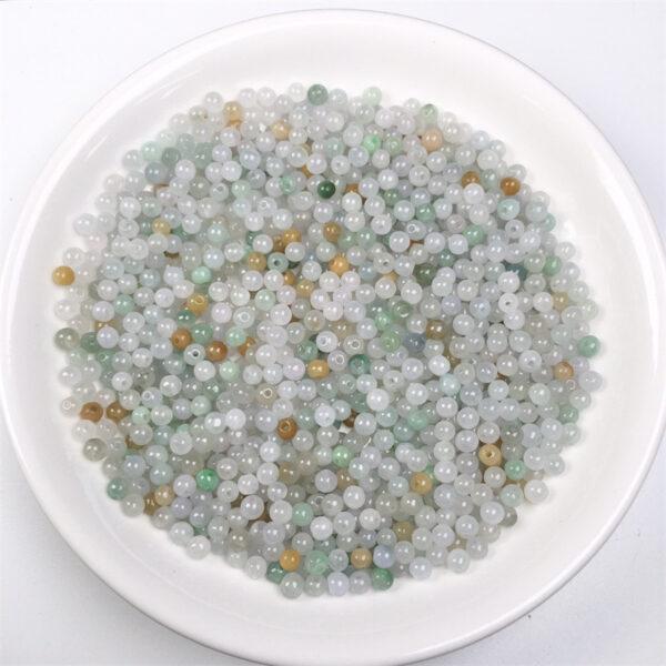 small round shape genuine natural colorful jadeite bead, jade bead - Image 3