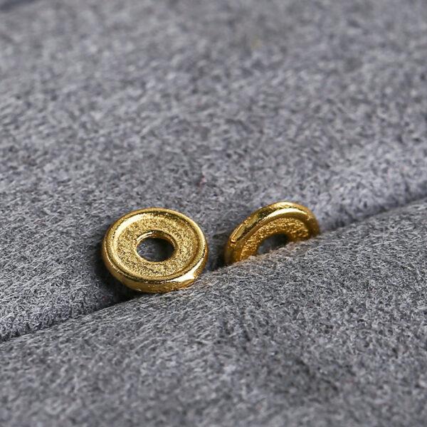 simple gasket shape gild s925 sterling silver bead, golden bead - Image 4