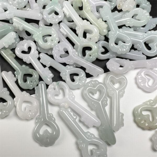 nice key shape genuine natural jadeite charm, jade charm bead - Image 4