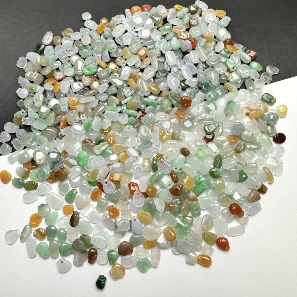20 pc / 50 pcs small droplet shape genuine natural colorful jadeite charm, jade charm bead - Image 4