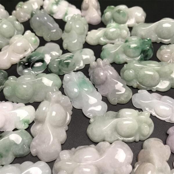 cute golden fish shape genuine natural colorful jadeite charm, jade koi charm bead - Image 6