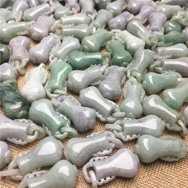 retro vase shape genuine natural jadeite charm, jade charm bead - Image 4