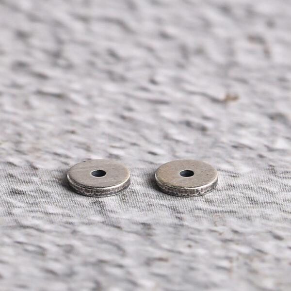 gasket shape s925 sterling silver bead, oxidized silver bead - Image 3