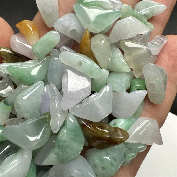 ingot shape genuine natural colorful jadeite bead, jade bead - Image 4