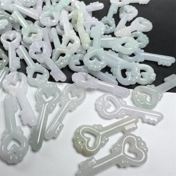 nice key shape genuine natural jadeite charm, jade charm bead - Image 5