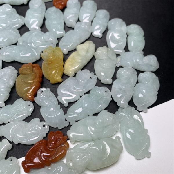 nice monkey shape genuine natural jadeite charm, jade charm bead - Image 5