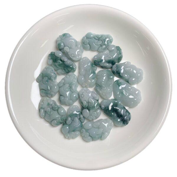 pixiu beast shape genuine natural jadeite charm, jade animal charm bead - Image 5