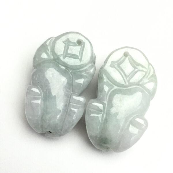 pixiu beast shape genuine natural jadeite charm, jade animal charm bead - Image 5