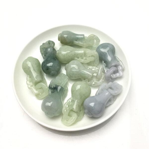 retro vase shape genuine natural jadeite charm, jade charm bead - Image 5