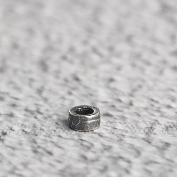 small ring shape s925 sterling silver bead, oxidized silver ring bead - Image 5