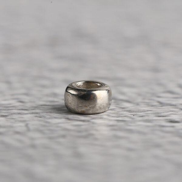 simple ring shape s925 sterling silver bead, oxidized silver bead - Image 5