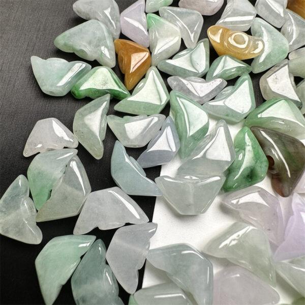 ingot shape genuine natural colorful jadeite bead, jade bead - Image 5