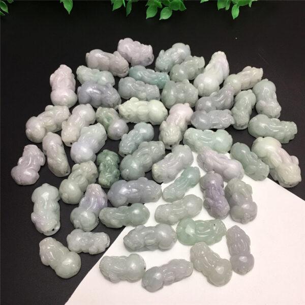 retro pixiu beast shape genuine natural jadeite charm, jade charm bead - Image 5