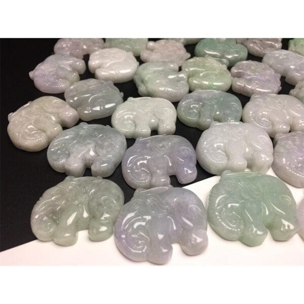 nice elephant shape genuine natural jadeite charm, jade charm bead - Image 5