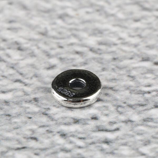 gasket shape s925 sterling silver bead, oxidized silver bead - Image 5