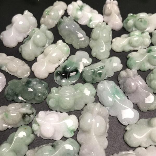 cute golden fish shape genuine natural colorful jadeite charm, jade koi charm bead - Image 4
