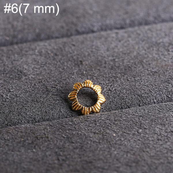hollow flower shape gild s925 sterling silver bead caps, golden filigree bead - Image 9