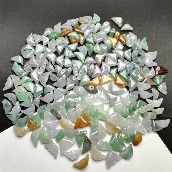 ingot shape genuine natural colorful jadeite bead, jade bead - Image 6