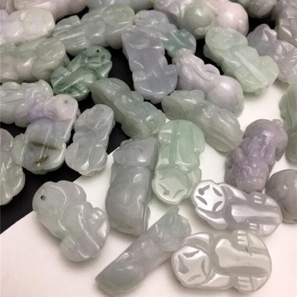 retro pixiu beast shape genuine natural jadeite charm, jade charm bead - Image 6