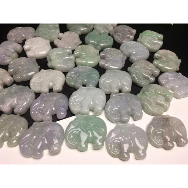 nice elephant shape genuine natural jadeite charm, jade charm bead - Image 6
