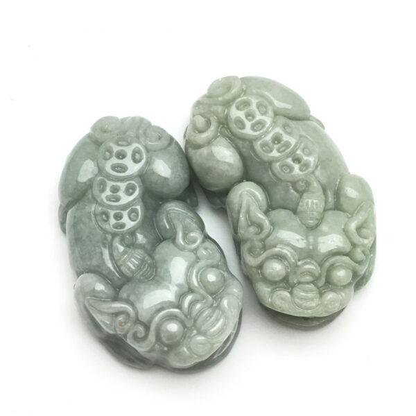 retro pixiu beast shape genuine natural jadeite charm, jade animal charm bead - Image 6