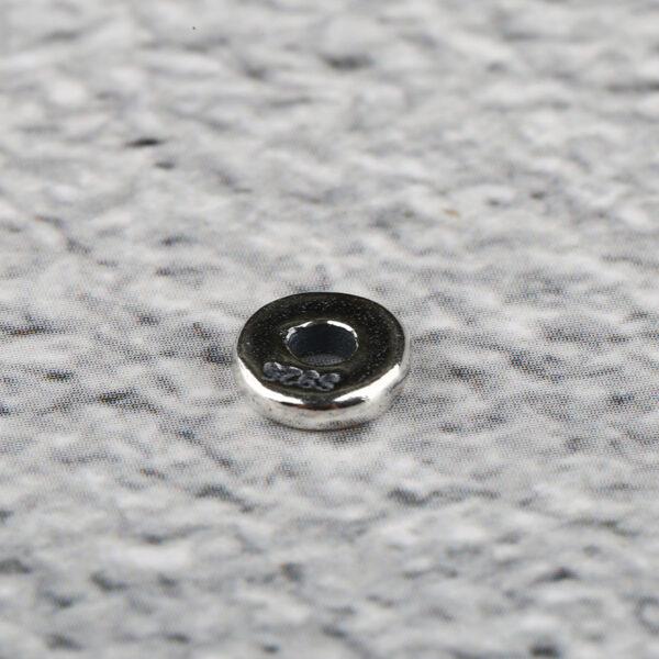 gasket shape s925 sterling silver bead, oxidized silver bead - Image 6