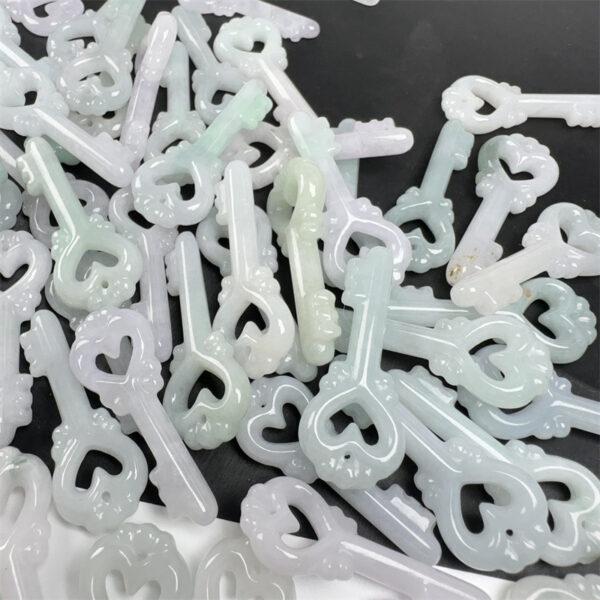 nice key shape genuine natural jadeite charm, jade charm bead - Image 6