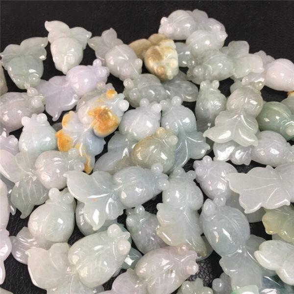 nice goldfish shape genuine natural jadeite charm, jade koi charm bead - Image 7