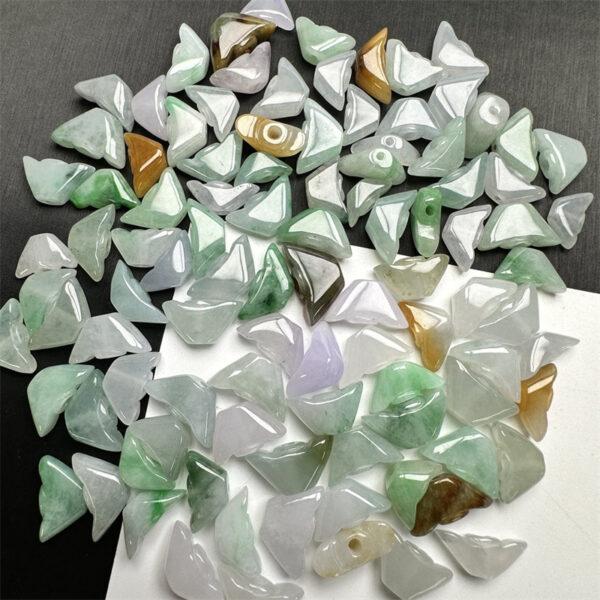 ingot shape genuine natural colorful jadeite bead, jade bead - Image 8