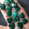 heart shape natural malachite bead charm
