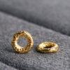 cloud pattern ring shape s925 sterling silver bead, golden jump ring bead