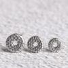 small pits rondelle shape s925 sterling silver bead, silver rondelle bead