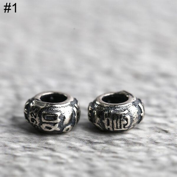 rondelle shape s925 sterling silver bead, oxidized silver rondelle bead - Image 6