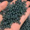 small round shape natural icy blue jadeite bead