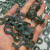small ring shape natural icy blue green jadeite bead