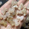 5 pcs / 10 pcs bow tie shape natural Sakura Agate bead