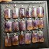 rectangle shape natural Amethyst Rutilated Quartz bead sterling silver charm