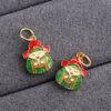 gild sterling silver figure shape charm bead, enamel charm