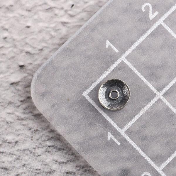 rondelle shape s925 sterling silver bead, oxidized silver rondelle bead - Image 2