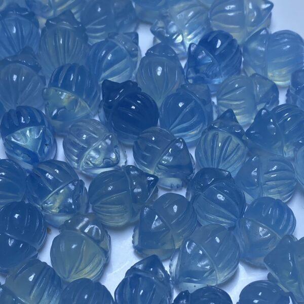 cute fox shape natural Aquamarine bead - Image 2