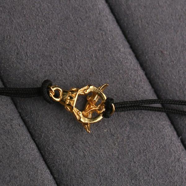 flower pattern gild s925 sterling silver OT toggle clasp bead, golden toggle clasp bead - Image 2