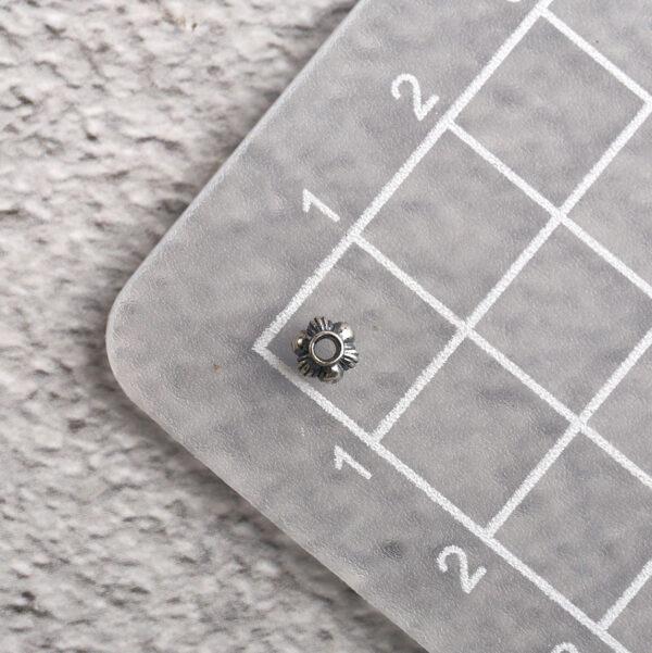 pumpkin shape s925 sterling silver bead, oxidized silver bead - Image 2