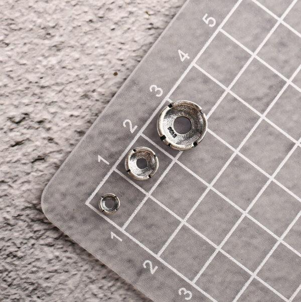 fret pattern rondelle shape s925 sterling silver bead, oxidized silver bead - Image 2